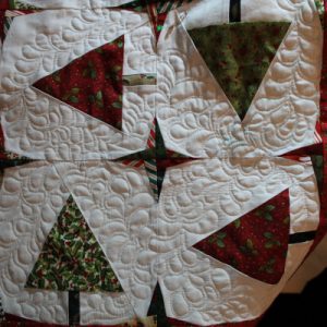 Whimsical Holiday Quilt top quilting